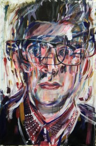 Self Multiple Portrait, 2012, Acrylic on Canvas, 70x160cm