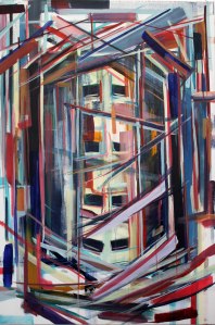 Self Portrait as a Filing Cabinet, 2012, Acrylic on Canvas, 70x160cm