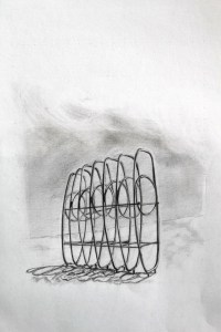 Frame (one), 2014, graphite on paper, 17x22cm