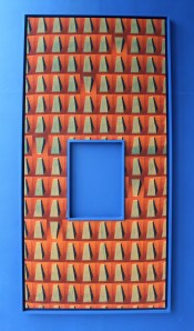 Moana Kaono, Blue Six, 2014, Inkjet print on hessian, 110x240cm